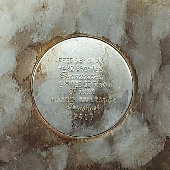 Reed & Barton Damascene Silverplated Audubon Sandpiper Birds Plated Numbered. - Picture 8 of 8